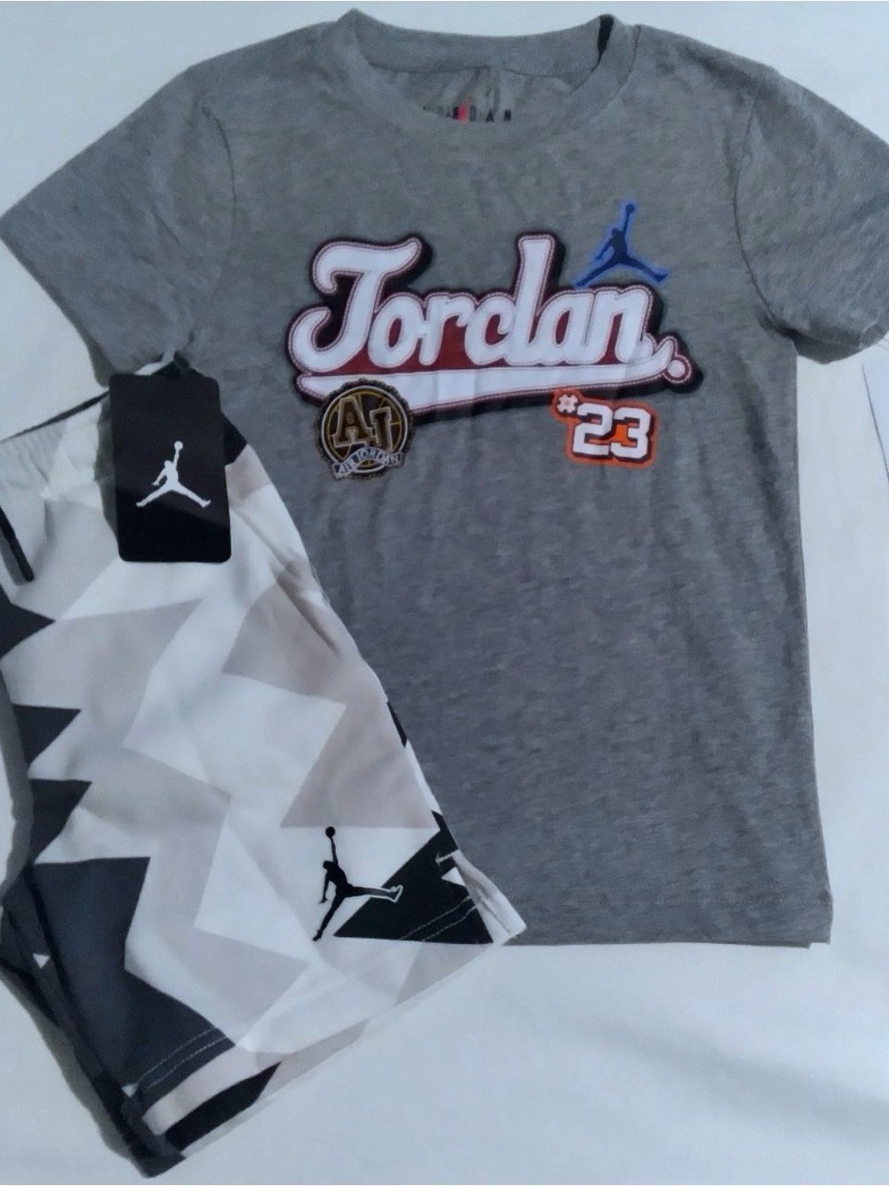 Jordan Gray Short Sleeve Tee & Short Set Youth- 6y